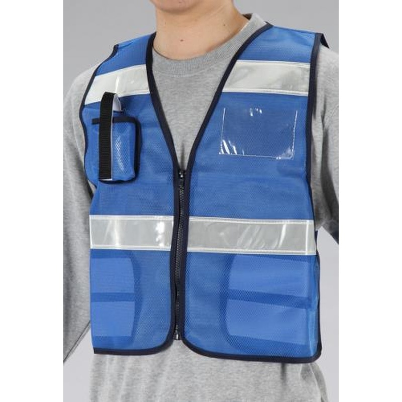 エスコ EA983R-85 防犯ベスト(青) 1個（ご注文単位1個）【直送品】