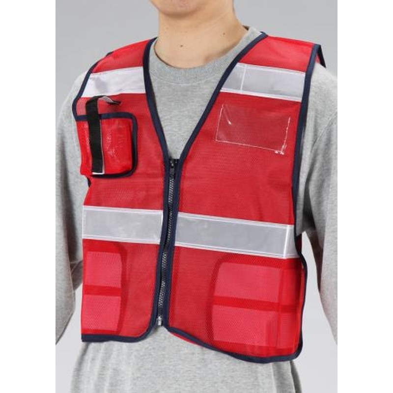 エスコ EA983R-86 防犯ベスト(赤) 1個（ご注文単位1個）【直送品】