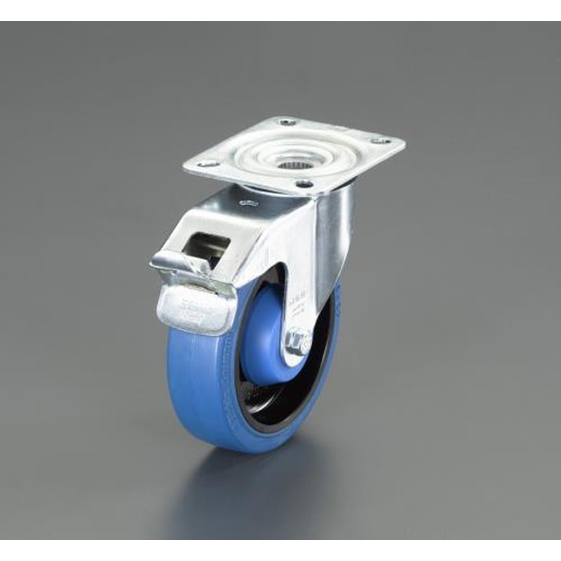 エスコ EA986HE-71 100mmキャスター(自在金具/ブレーキ付) 1個（ご注文単位1個）【直送品】