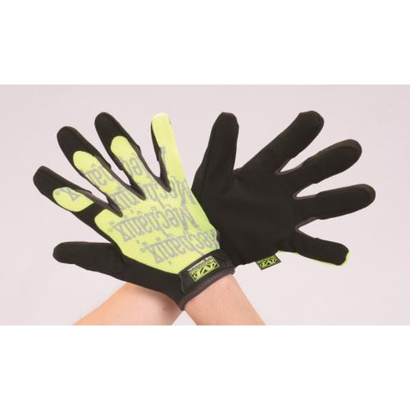 エスコ EA353BX-112[M]メカニクスグローブ(合成革/蛍光イエロ-) 1個（ご注文単位1個）【直送品】