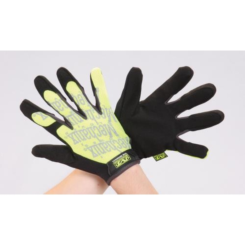 エスコ EA353BX-114[LL]メカニクスグローブ(合成革/蛍光イエロ-) 1個（ご注文単位1個）【直送品】