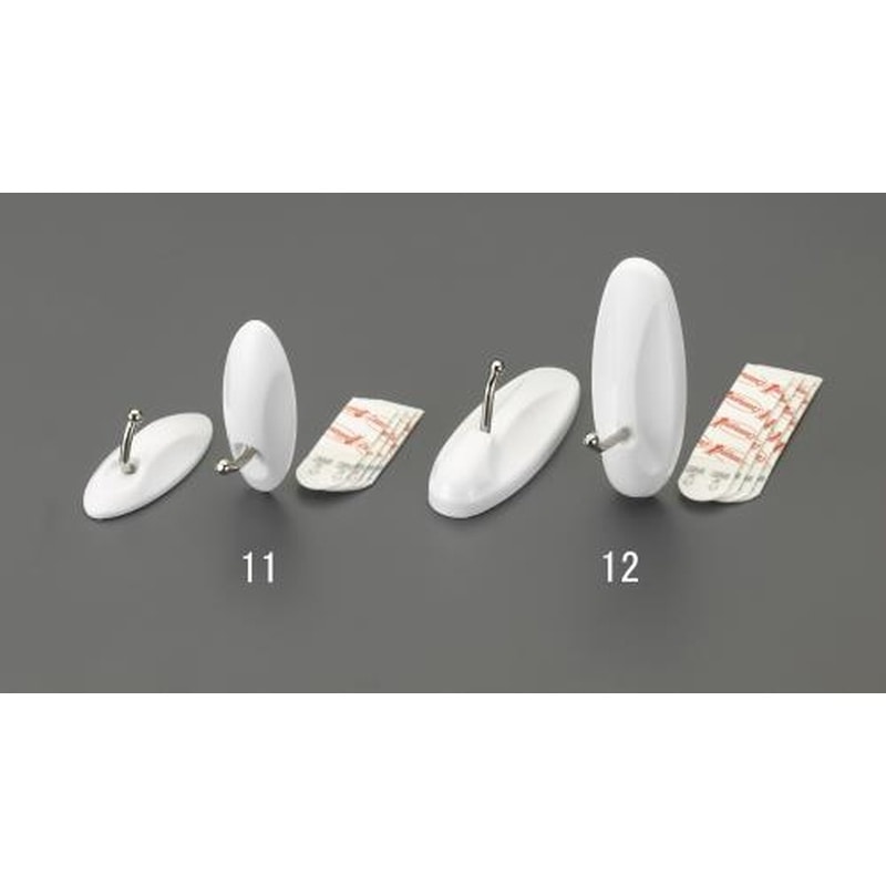 エスコ EA638LM-12 80x30mm小物用フック(粘着付/2個) 1個（ご注文単位1個）【直送品】