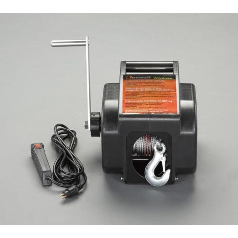 エスコ EA840DK-32 DC12V/907kg電動ウィンチ(直流) 1個（ご注文単位1個）【直送品】