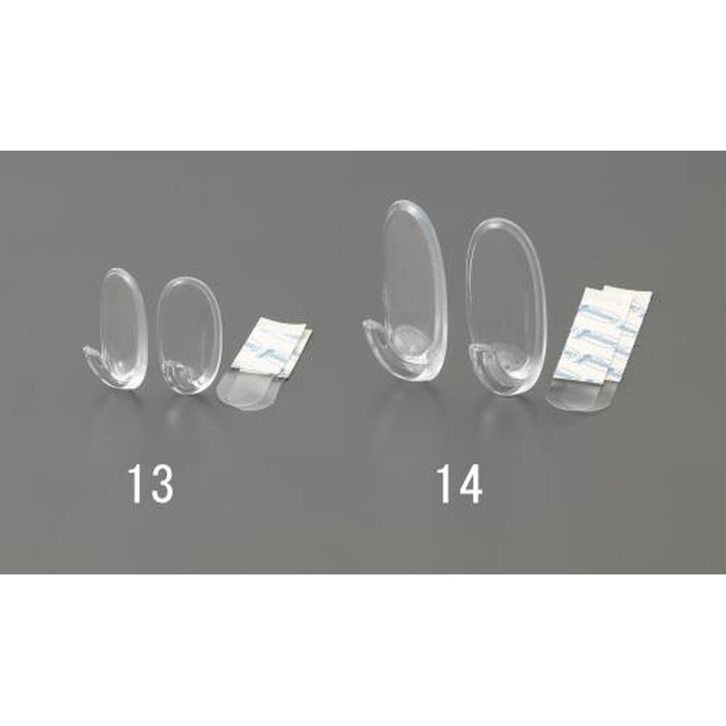 エスコ EA638LM-14 27x62mmフック(粘着付/2個) 1個（ご注文単位1個）【直送品】