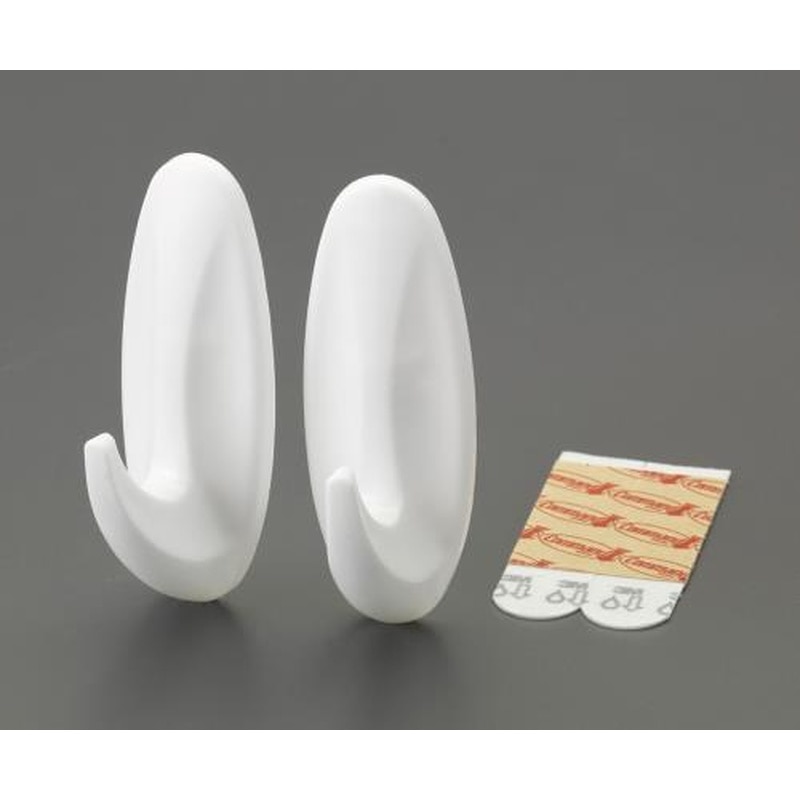 エスコ EA638LM-15 80x30mmフック(粘着付/2個) 1個（ご注文単位1個）【直送品】