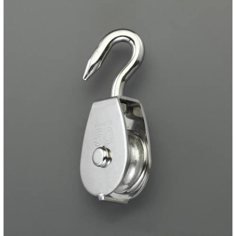 エスコ EA987SM-1 137mm滑車(フック付・ステンレス製) 1個（ご注文単位1個）【直送品】