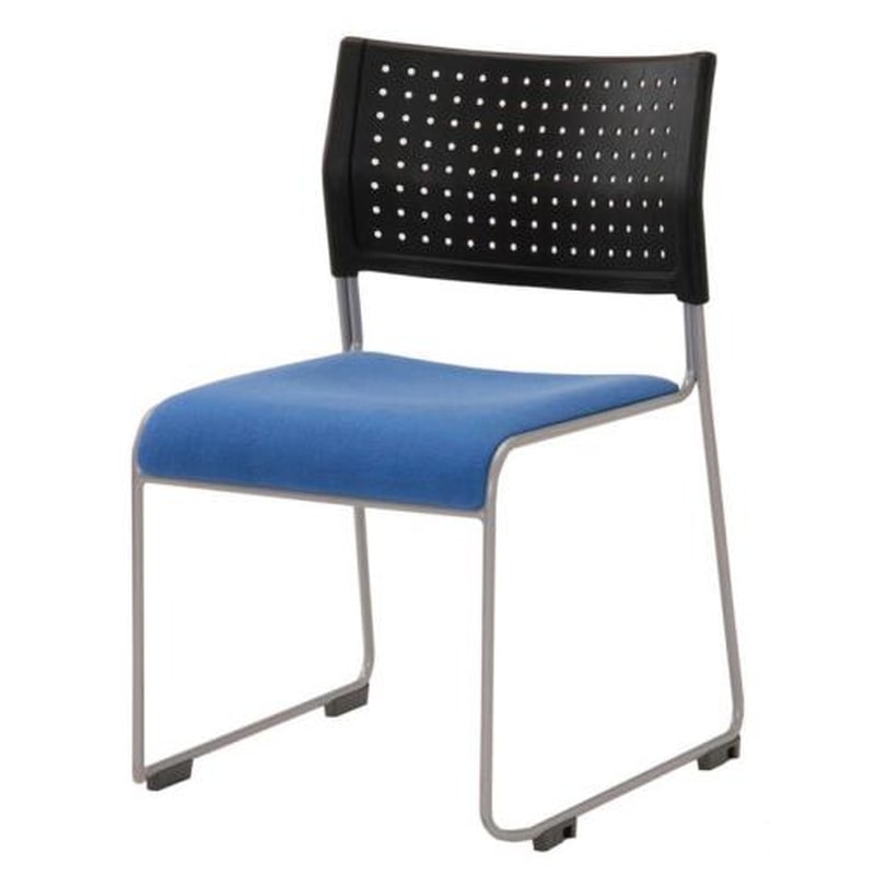 エスコ EA956XF-13 スタッキングチェアー(ブルー) 1個(ご注文単位1個)【直送品】