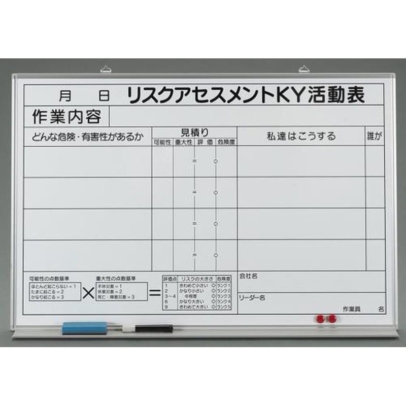 エスコ EA983BT-2 600x900mmリスクアセスメント活動ボード 1個（ご注文単位1個）【直送品】