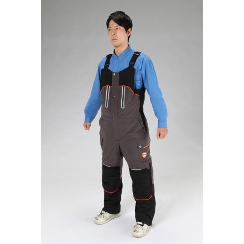 エスコ EA915GD-48[L]防寒オーバーオール(黒/灰) 1個（ご注文単位1個）【直送品】
