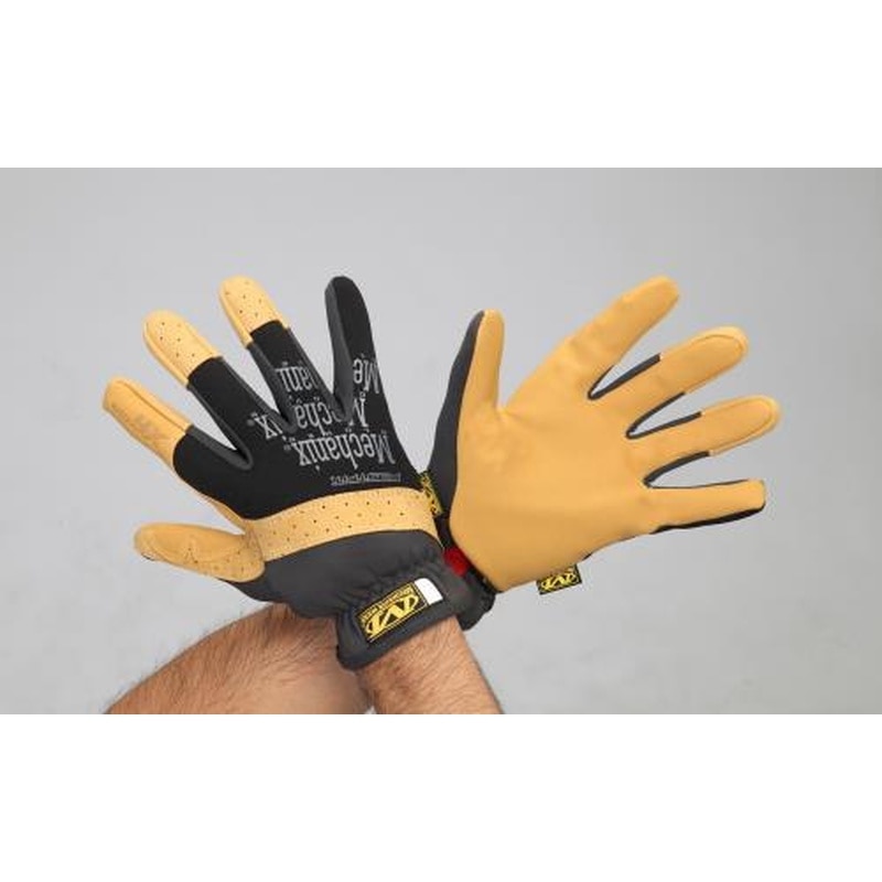 エスコ EA353BY-304[LL]メカニクスグローブ(合成革/黒・ブラウン) 1個（ご注文単位1個）【直送品】