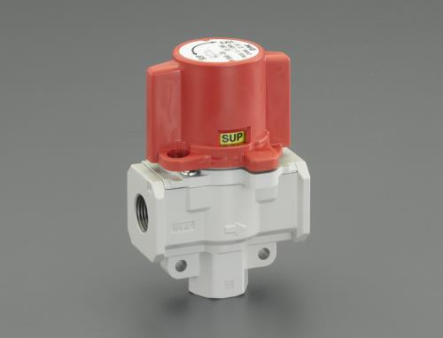 エスコ EA153SJ-44 Rc1/4ハンドバルブ(3ポート/シングルアクション) 1個 （ご注文単位1個）【直送品】