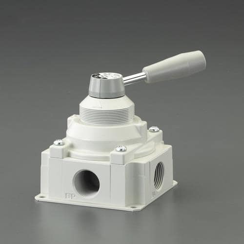 エスコ EA153SJ-22 Rc1/4手動切替バルブ(4方向) 1個 （ご注文単位1個）【直送品】