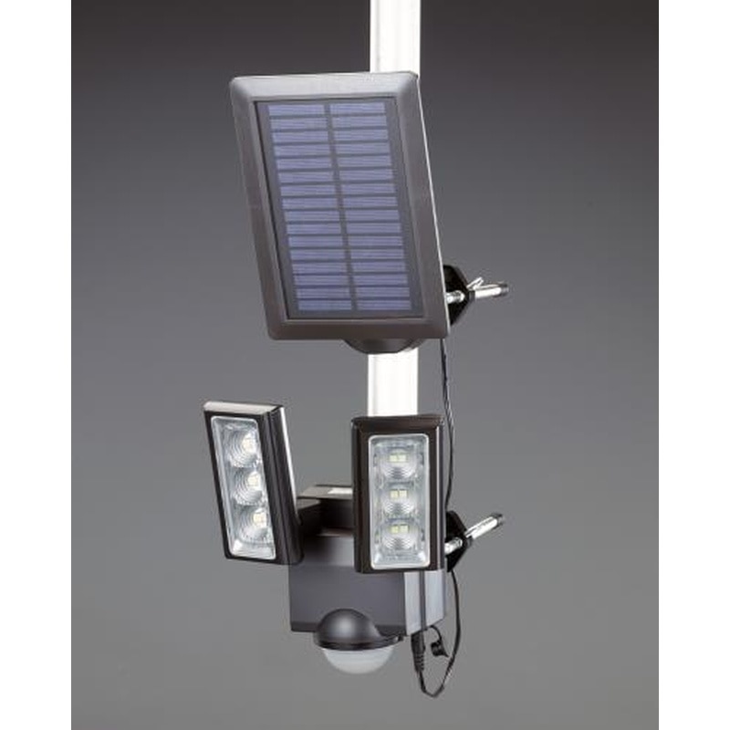 エスコ EA864CB-29A 2灯LEDセンサーライト(ソーラー充電式) 1個（ご注文単位1個）【直送品】