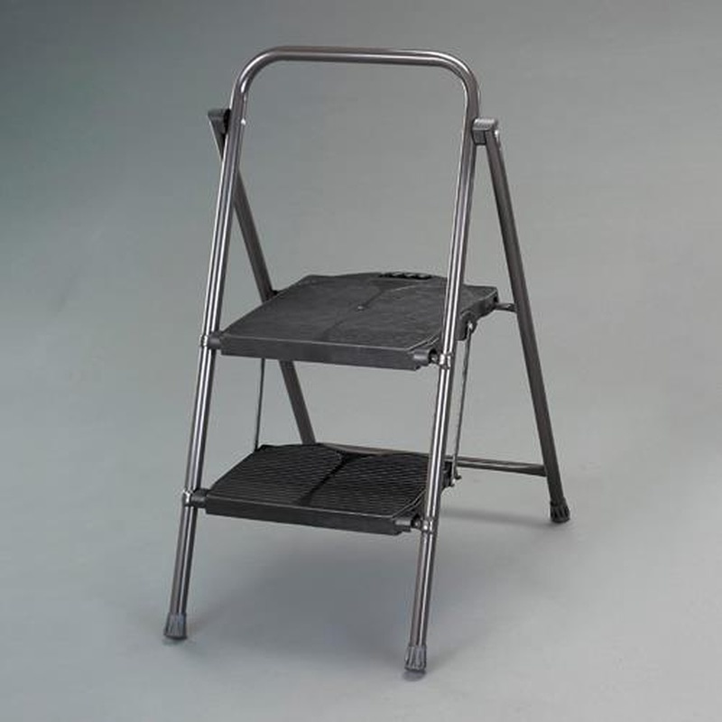 エスコ EA903RD-2A 0.46m/2段踏台(スチール製/ワイド天板) 1個(ご注文単位1個)【直送品】