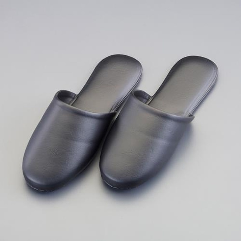 エスコ EA910SY-71 23-26cmスリッパ(PVC製/ブラック) 1個(ご注文単位1個)【直送品】