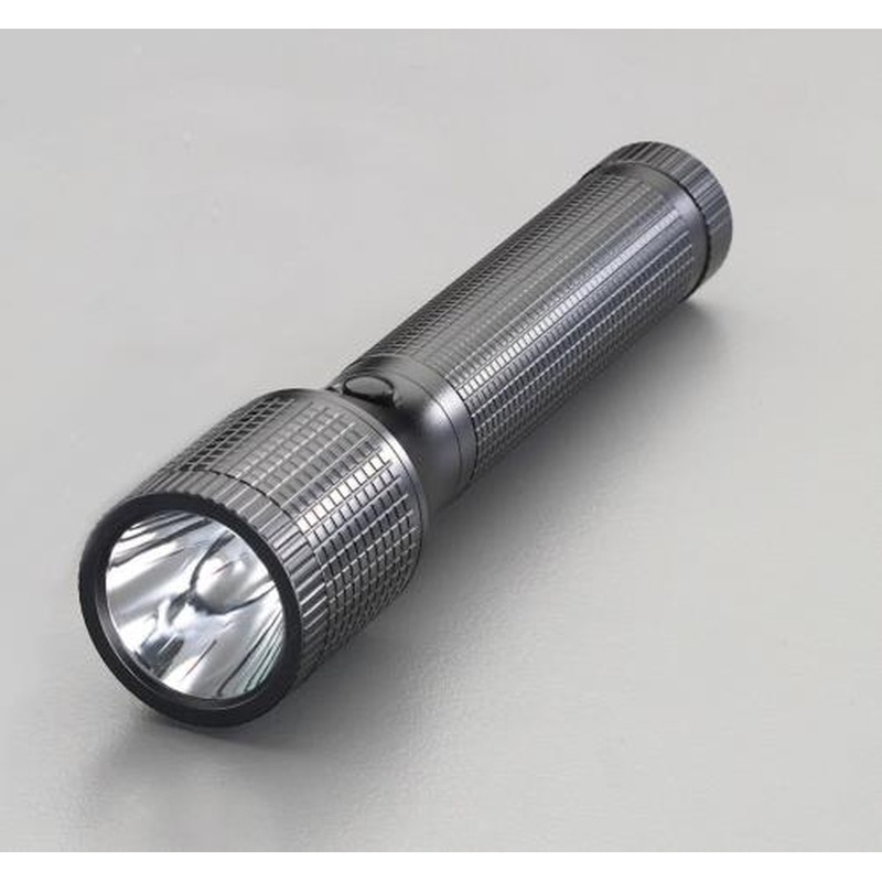 エスコ EA758RP-3A[単1x2本]フラッシュライト/LED(黒) 1個（ご注文単位1個）【直送品】