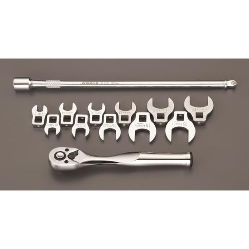 エスコ EA618BU-100 3/8”DR/13個組クロウフットレンチ 1個（ご注文単位1個）【直送品】