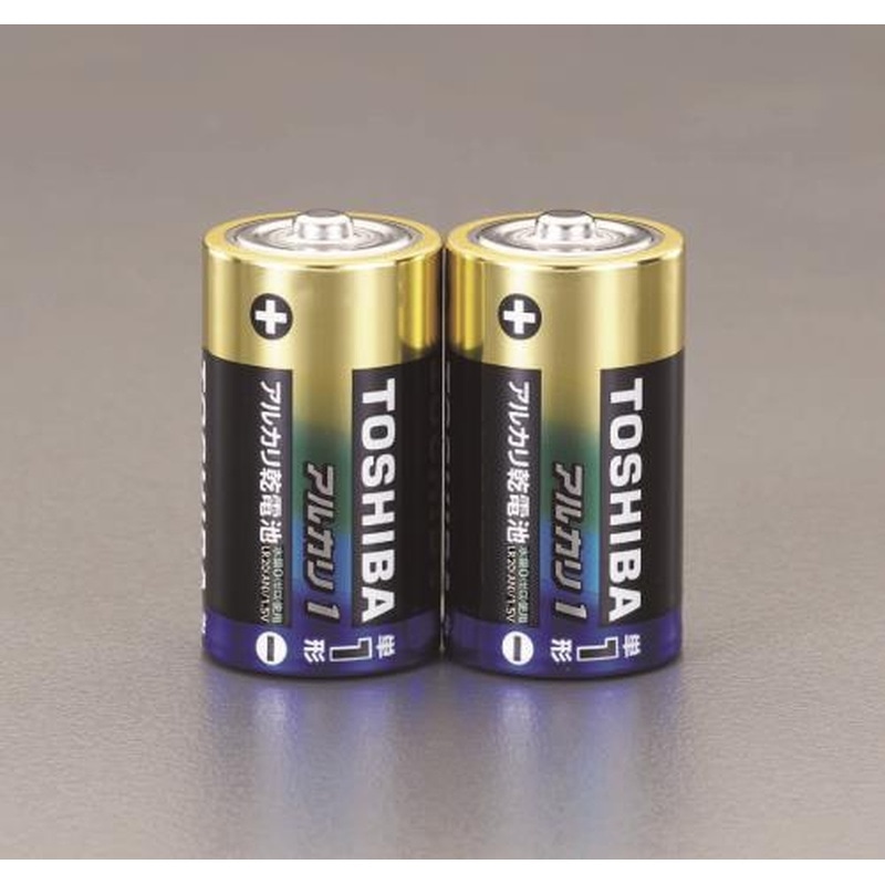 エスコ EA758YT-11B[単1x2本]アルカリ乾電池 1個（ご注文単位1個）【直送品】