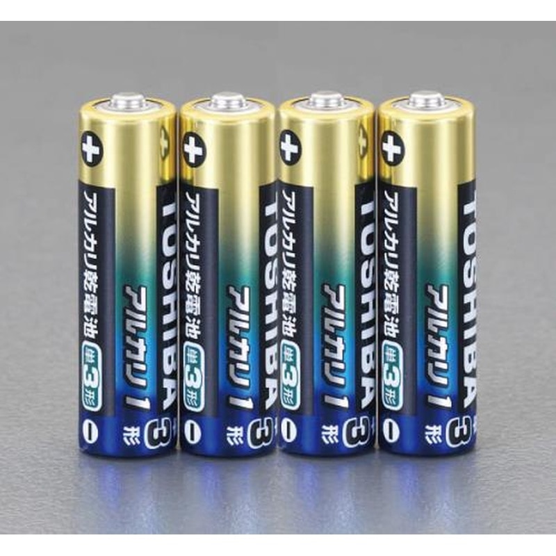 エスコ EA758YT-13BA[単3x4本]アルカリ乾電池 1個（ご注文単位1個）【直送品】