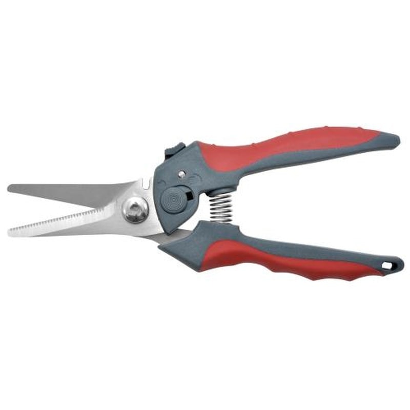 エスコ EA540LD-11A 200mmはさみ・万能(ギザ刃・バネ付/ステンレス製) 1個(ご注文単位1個)【直送品】