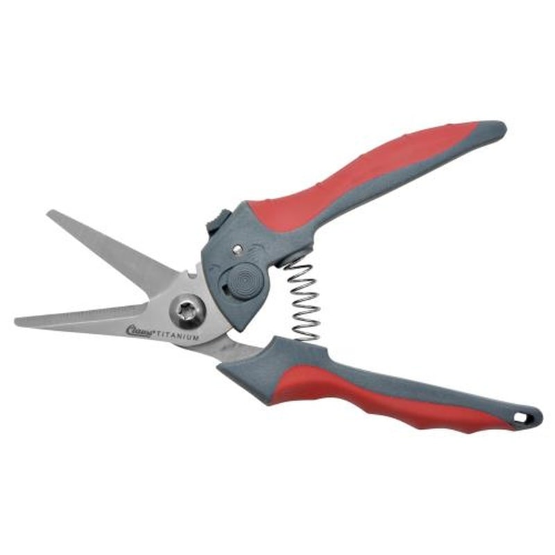 エスコ EA540LD-12A 200mmはさみ・万能(ギザ刃・バネ付/ステンレス製) 1個(ご注文単位1個)【直送品】