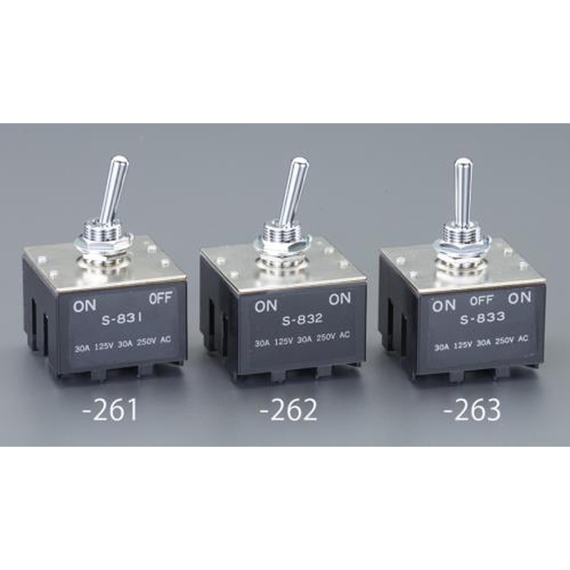 エスコ EA940DH-261 125V/30A3極単投トグルスイッチ(大電流用 1個(ご注文単位1個)【直送品】