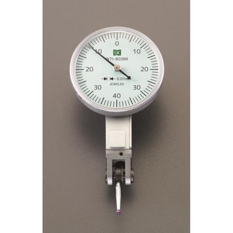 エスコ EA725MB-6A 0.8mm/0.01/38mmダイアルインジケーター(ルビー) 1個(ご注文単位1個)【直送品】