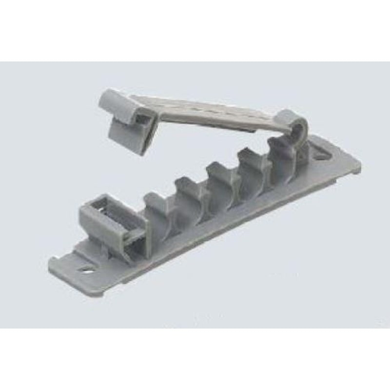 エスコ EA764BK-51 LANケーブル用ホルダー(5連式/10個) 1個(ご注文単位1個)【直送品】