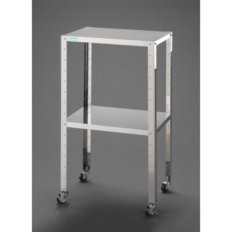 エスコ EA956MV-11A 460x310x809mm/2段ワゴン(ステンレス製) 1個（ご注文単位1個）【直送品】