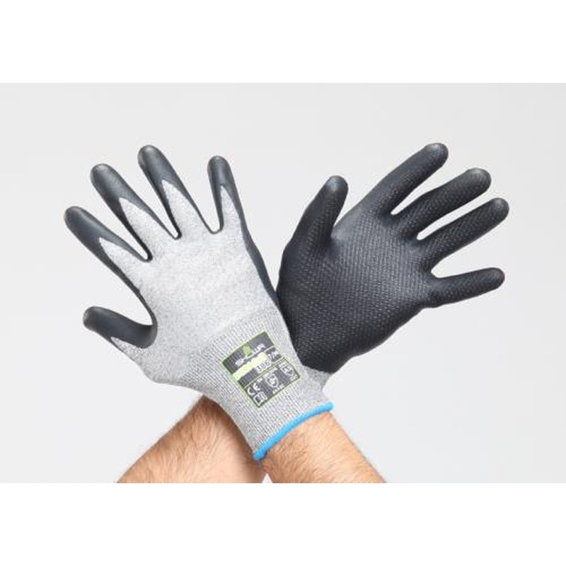 エスコ EA354GJ-82[L]手袋(耐切創/高強度PE系・ニトリルコート) 1個（ご注文単位1個）【直送品】