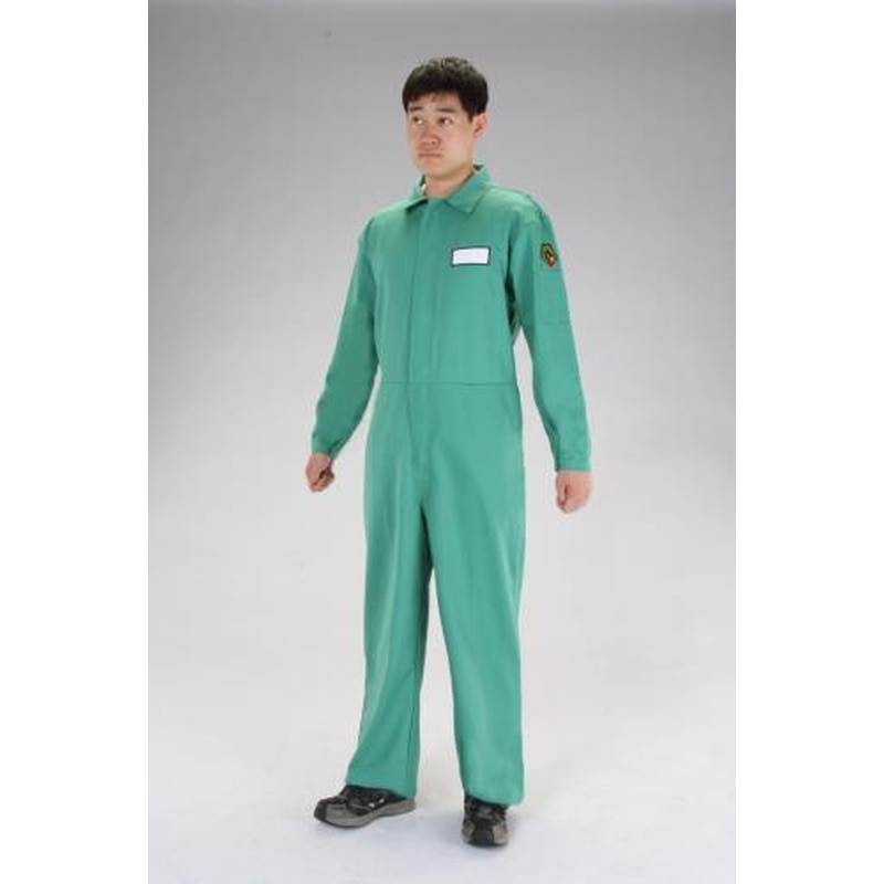 エスコ EA370AA-11[M]難燃カバーオール(グリーン) 1個（ご注文単位1個）【直送品】