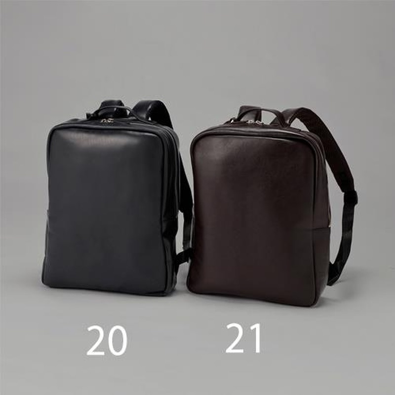 エスコ EA927AE-21 300x100x370mmバックパック(レザー/ダークブラウン) 1個(ご注文単位1個)【直送品】