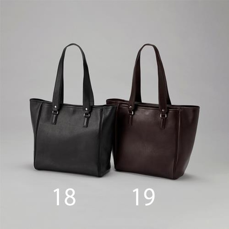 >エスコ EA927AE-19 460x340x150mmトートバッグ(牛革/ブラウン) 1個(ご注文単位1個)【直送品】