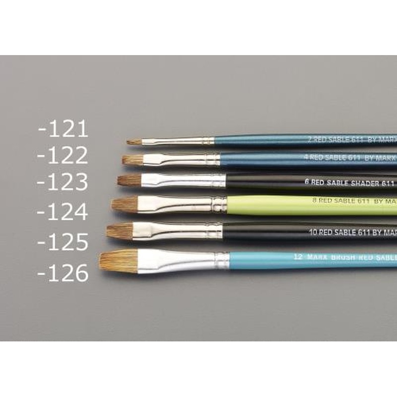 エスコ EA109MG-126 12号平筆(クロテン毛) 1個（ご注文単位1個）【直送品】