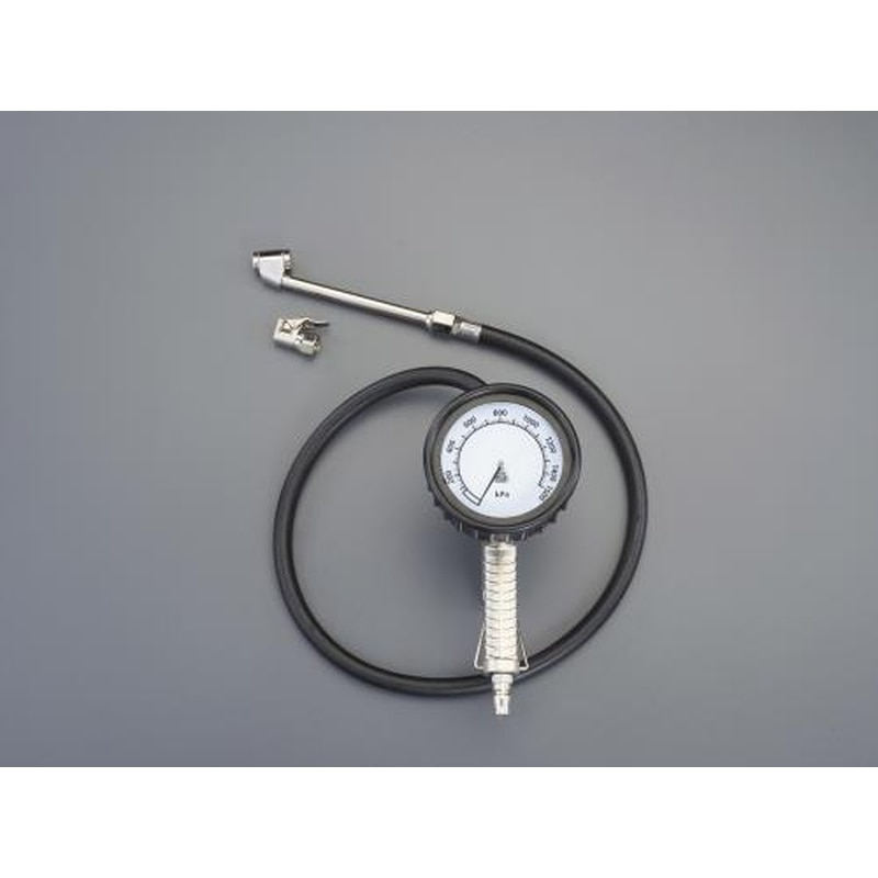 エスコ EA123CT-2 0-1500kPaタイヤゲージ＆チャック 1個（ご注文単位1個）【直送品】