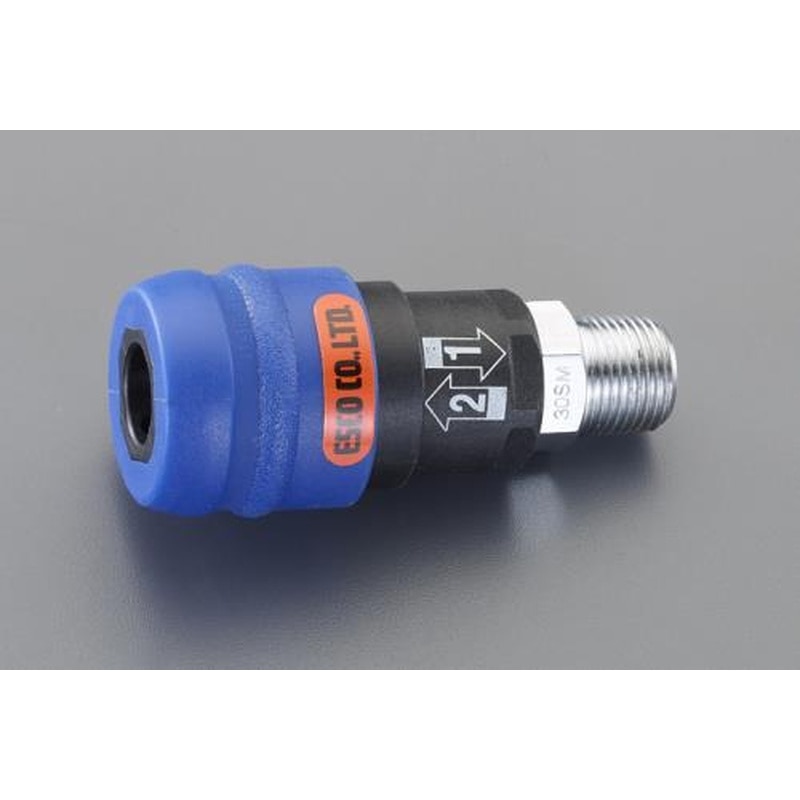 エスコ EA140VA-3 R3/8”雄ねじソケット(残圧抜き機構) 1個(ご注文単位1個)【直送品】