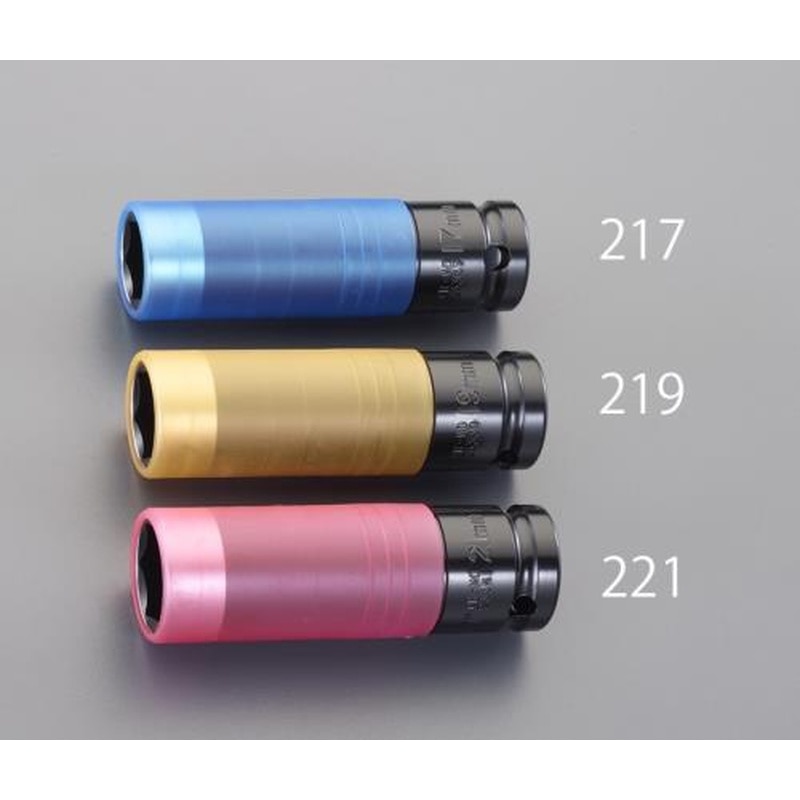 エスコ EA164DZ-221 1/2”DRx21mmホイールナット用インパクトソケット 1個（ご注文単位1個）【直送品】