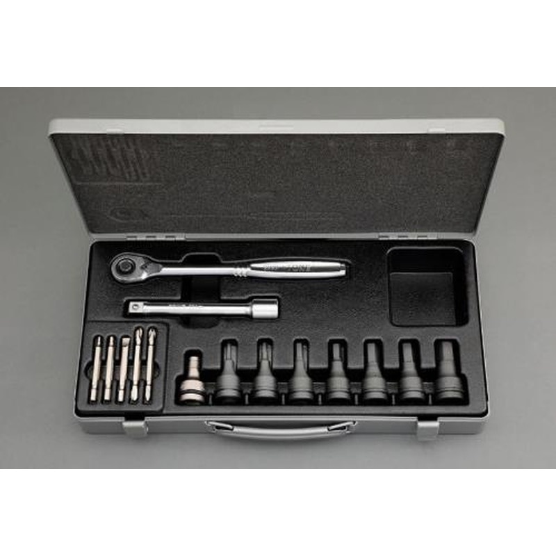 エスコ EA164MH-1 1/2”DR/3-17mm［HEX]インパクトビットソケットセット 1個（ご注文単位1個）【直送品】