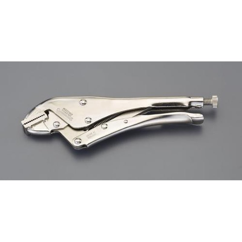 エスコ EA533SA-1 50mm/250mmロッキングプライヤー(ストレートジョー) 1個(ご注文単位1個)【直送品】