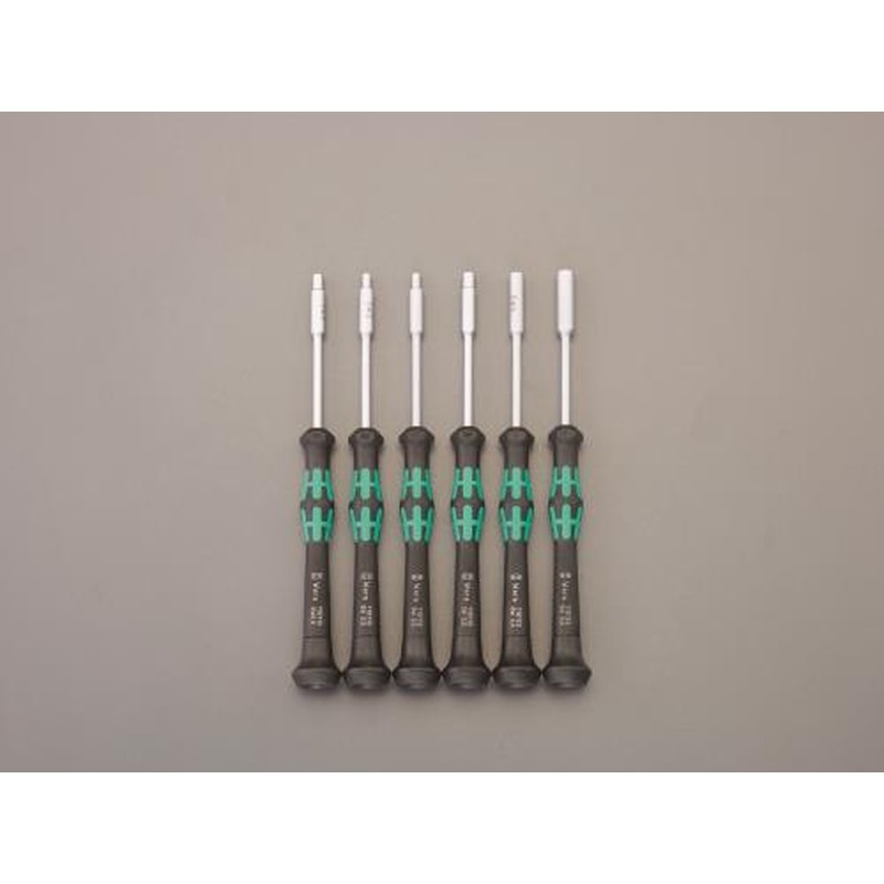 エスコ EA550MG-110 2.0-5.0mm/6本組［Nut]ドライバー(精密用) 1個（ご注文単位1個）【直送品】
