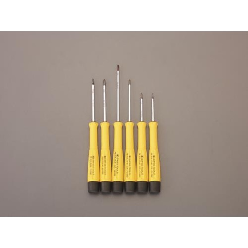 エスコ EA552AJ-20 6本組［＋-]ドライバー(精密用/ESD) 1個（ご注文単位1個）【直送品】