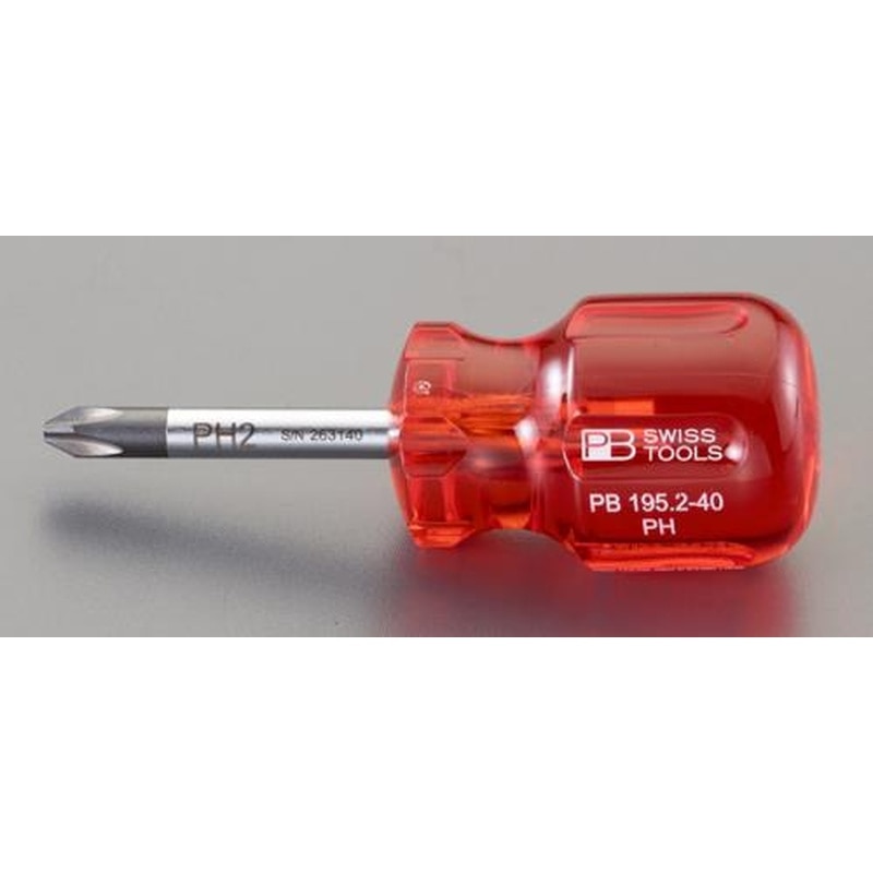 エスコ EA561PA-34 #3x40mm［＋]ドライバー(スタビー型) 1個（ご注文単位1個）【直送品】