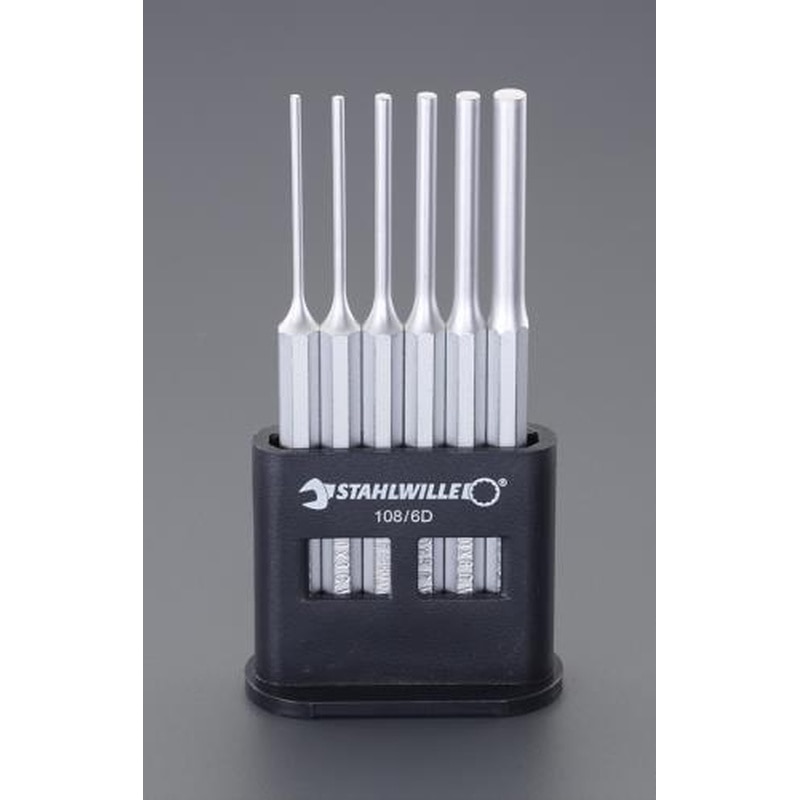 エスコ EA572S-1 2.5-8.0mm/6本組平行ピンポンチ 1個（ご注文単位1個）【直送品】