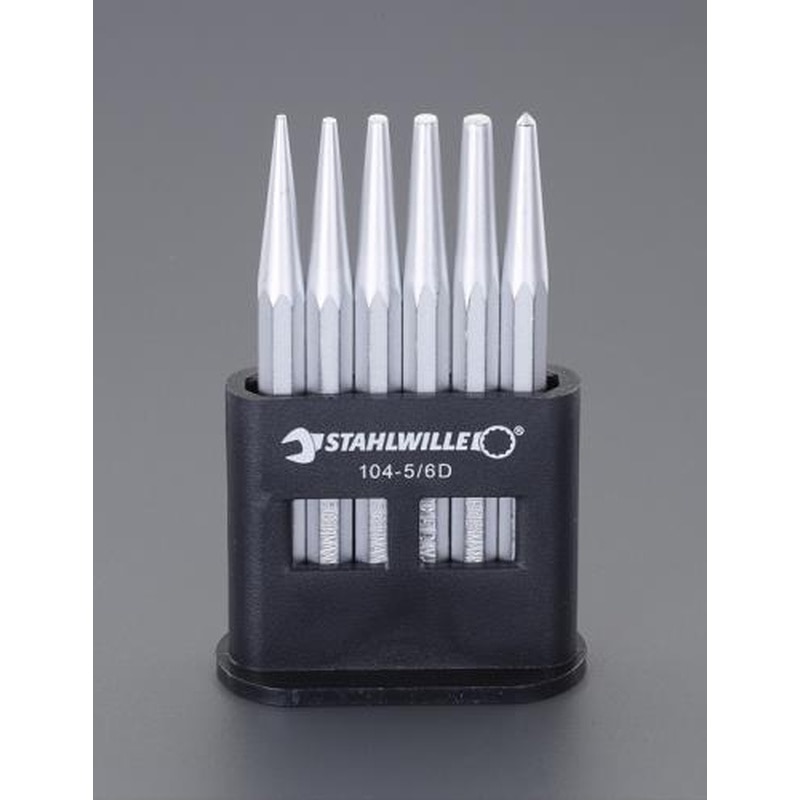 エスコ EA572S-6 6本組ピンポンチ(テーパー・センター) 1個（ご注文単位1個）【直送品】