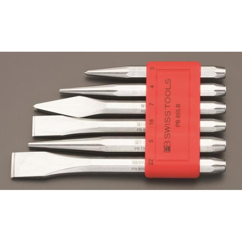 エスコ EA572ZB-2 6本組タガネ・ポンチセット 1個（ご注文単位1個）【直送品】