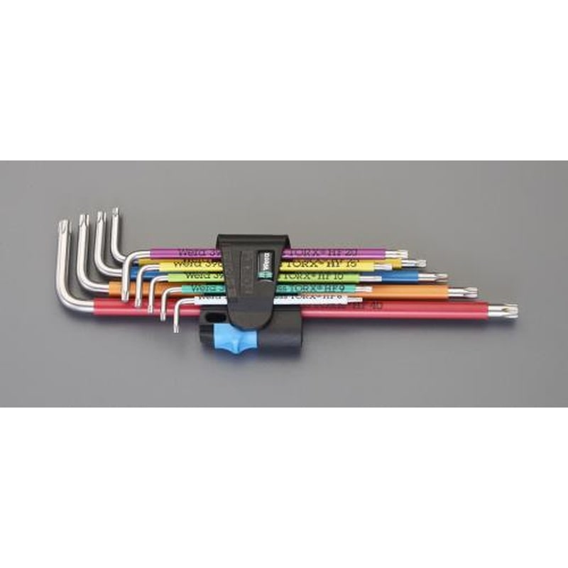 エスコ EA573WS-400 T8-T40/9本組［Torx]キーレンチ(ホールド・ステンレス製) 1個（ご注文単位1個）【直送品】