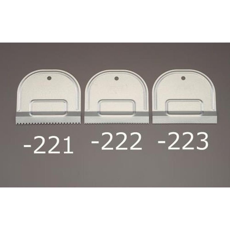 エスコ EA579BH-222 121mmパテベラ(くし型/角型溝細目) 1個(ご注文単位1個)【直送品】