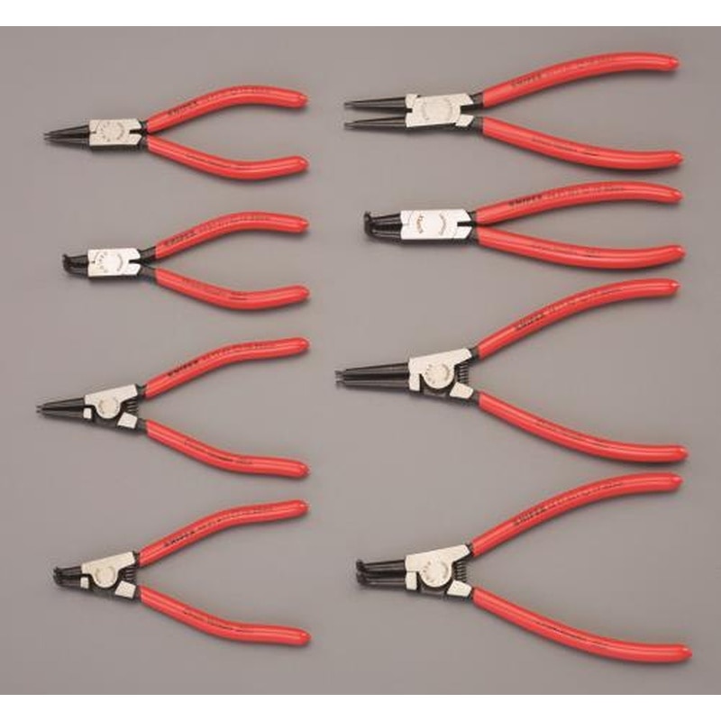 エスコ EA590-17 8本組スナップリングプライヤー(軸・穴用) 1個（ご注文単位1個）【直送品】