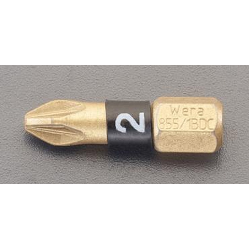 エスコ EA611GP-2 PZ2x25mm［Pozi]ドライバービット(ダイヤモンド付) 1個（ご注文単位1個）【直送品】