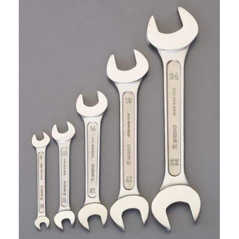 エスコ EA615BS 5本組み/5.5-24mm両口スパナ(ステンレス製) 1個（ご注文単位1個）【直送品】